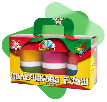 Гуашеві пальчикові фарби